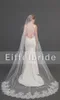 2016 New Arrival Véus De Noiva Bonitos de Eifflebride com Embellished Lace Applique Borda Cerca de 2.5 Metros Véus De Noiva Longos