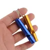 Partihandel-2016 Hot Sale Aluminium Alloy Whistle Keyring Mini för Utomhus Överlevnad Säkerhet Sport Camping Jakt Gratis frakt