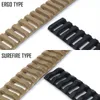 Tactical 7" Picatinny Ladder Rail Rubber Covers (pack of 4) Black/Tan