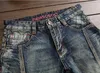 Klassisk design Ny retro sömmar hål jeans byxor mens casual jean pant nattklubb långa byxor för hela säsongen203b