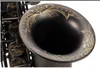 Mão esculpida flores preto níquel banhado saxofone alto instrumentos de música de bronze eb tune sax com caso e luvas bocal8034239