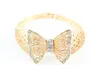Wysokiej Jakości 18 K Pozłacane Kryształ Motyl Afryki Biżuteria Naszyjnik Bransoletka Pierścień Kolczyk Wedding Bridal Jewelry Sets