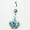 Yyjff D0148 Mix Color Crown Belly Dreat Button Ring