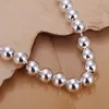 21cm Men's bracelets 8mm Hollow Balls bangles cool Jewelry 925 sterling silver H126 Pulseira de Prata
