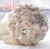 Handgemaakte Rose Nieuwe Bruidsboeket Bruiloft Accessoires Broche Kristal Parel Bruidsboeket Holding Flowers3191722