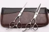 C8000 6 "JP 440C Aanpassen Logo Blue Stone Professionele menselijke haarschaar Barbers 'Snijden Dunning Shears Left Hand Scissors Style Tools