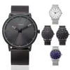 2019 Fashion Top Brand Curren Klockor Män Rostfritt Stål Mesh Strap Quartz-Watch Ultra Thin Dial Clock Man Relogio Masculino