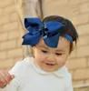 5 inç Saç Yay Bandı Çocuk Kız Grogren Kurdele Elastik Hairband Şapkalar Ilmek Bebek Kız Saç Aksesuarları için 50 adet / ODM OEM