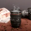 480ML 렌즈 머그잔 뚜껑 검정색 플라스틱 컵없이 커피 렌즈 에뮬레이션 카메라 머그컵 맥주 컵 와인 컵