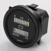Freeshipping Ronde LCD-uurmeter met LED-batterij-indicator Gauge Meter 12V 24V 36V 48V 72V voor Golf Auto Trekker Sweeper