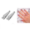 Wholesale-2pcs Finger Care Sharp Metal Fingernail Nail ClipPers Cutters Scissor Manicure Trim Tool #82223