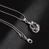 gratis verzending fashion hoge kwaliteit 925 zilveren Hart Paarse diamanten sieraden 925 zilveren ketting Valentijnsdag vakantie geschenken Hot 1680