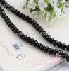 MIC Hot sell Lot 288Pcs Black Faceted Crystal Rondelle Bead 8mm Fit Bracelets Necklace Jewelry DIY
