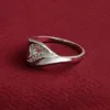 Gratis frakt Ny 925 Sterling Silver Fashion Jewelry Opening White Diamond with Pave Zircon Ring Hot Sell Girl Gift 1718