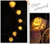 22m 20 LEDS ROSE FLOWER String pour Noël Mariage Batterie Lumières Fonctionnelles Décoration Bulbes chauds blanc bleu violet blanc 2348869