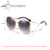 Luxuriöse einzigartige Sonnenbrille für Damen, übergroß, quadratisch, polarisiert, Markendesigner-Sonnenbrille, UV400, mit Box und Etuis