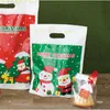 Emballage de biscuits entièrement 50pclot joyeux noël charmants sacs en plastique de bonhomme de neige pour biscuits collation à boulangerie 21266cm3246299