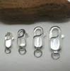 lobster claw clasps with ring real jewelry part 925 sterling silver clutch for necklace 8mm 10mm 12mm 14mm 10pcs/lot drop shipping yk-0042-4