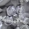 Nova perfuração cinza mão de noiva flor pingente de cristal noiva mão pogal adereços buquê de casamento para suprimentos de casamento 1775635