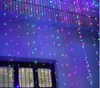 10m*3M LED Kurtyna światła świąteczna ozdoba Świąteczna Flash Flash Fairy Wedding Dekorowanie LED Strip 1000 światła żarówki Wodoodporne