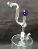 Free shipping wholesale -----Color skull bones style curved glass pot, glass Hookah / glass bong accessories, color random delivery