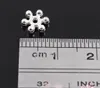 Perle d'espacement flocon de neige plaquée argent, perles de 8mm, 1000 pièces, composants de résultats de bijoux, sell7376913