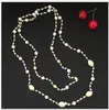 Fashion Women Golden Chain Necklace lady Perfume Bottles Jewelry Number 5 Elegant beaded pearl Design long sweater chain necklaces3051260