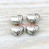 MIC 200 pcs Antique Silver liga de zinco coração Spacer Beads 9x7mm DIY Jóias D29