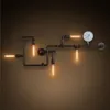 American Loft Wall Lamp Metal Water Tube Bar Counter Industrial Red/Green Bronze Corridor Lamps Living Room Club Wall Sconce