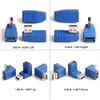 Universal USB 3.0 Type A Male To Female Left +Right Plug 90 Degree Up+Down Angle Connector Adapter Coupler High quality Blue