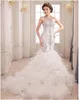 Luxury Vintage Mermaid Wedding Dress Maxi Online Strapless Cheap Wed Gowns Floor Length Outdoor White Formal Lace-up Wedding Dresses Wedding