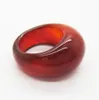 2018 Hot Sale Natural Red Agate Ring Jade Ring Högkvalitativa semi ädelsten smycken engagemang bröllop ringar för kvinnor