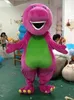 2018 Wysokiej jakości zawód Barney dinozaur Mascot Costume Halloween Cartowes Cartoon Size Fancy Dress309y