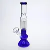 30cm Glas Bongs Hookahs Vattenrör Gemensstorlek 14.4mm DAB Riggar Hookahs Perclator Two Fuction Recycle