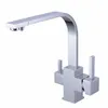 Rolya Cubix Tri Flow Keukenkraan Ro Water Reverse Sink Mixer Chrome Square Style 3 Way Water Filter Tap