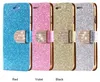 Portemonnee Pouch Fashion Luxe PU Lederen Telefoon Case voor Apple iPhone 5 5 S SE 6 6 S Plus I7 Plus Crystal Diamond Flip Rug Cover Tas