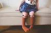 Barnkläder Baby Girl Leggings Socks Cotton Sock Cartoon Clothes Socks Söt julklapp Little Fox Stereo Ear Cotton Autumn W1764593