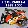 100% spuitgieten voor HONDA Hoogwaardige FUNLING CBR 600 F4 1999 2000 ROOD BLACK 99 00 CBR 600 F4 FUNLING DEEL T6NH