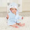 Nya 15 stilar Söt djur Badrock Flannel Kids Shark Fox Mouse Owl Modell Robes Tecknad Nattklänning Barn Handdukar Hooded Bathrobes Pyjamas