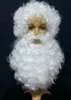 Jul Hallowmas Men Santa Claus Wig + Beard Suit April Fools Dag Kostym Boll Fader Julfri frakt