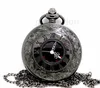 Venta al por mayor, 100 unids/lote, reloj de bolsillo romano clásico negro, reloj de bolsillo vintage para hombres y mujeres, modelos antiguos, reloj de mesa Tuo PW026