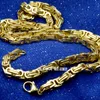 n311-Heavy Gold tone 60cm,70cm Length Men Women Solid link Necklace Chain 6MM W