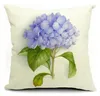 purple hot pink flower cushion cover peony throw pillow case modern home decor nature funda cojin