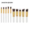 10 teile/satz Pro Make-Up Pinsel Set Foundation Blending Pulver Lidschatten Kontur Concealer Blush augenbraue pinsel mini goldene schwarz design