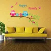 Baykuşlar mutlu aile dört Çıkartması Etiketler Mutlu Bir Aile Duvar Sanatı Resimleri Çocuk Odası Kreş Yazı Alıntı Duvar Ev Dekorasyon