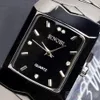 Marque De Luxe Noir Classique SINOBI Couple Amant Femmes Hommes Quartz En Acier Inoxydable Montre-Bracelet Articles 0AA8