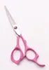 6 "Japan 440C Anpassad logotyp Rosa Professionell Human Hair Scissors Barbers Frisör Saxar Skärning Tunna Shears Style Tools C1024