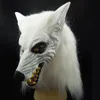 New White Wolf Mask Animal Head Costume Latex Halloween Party Mask Carnival masquerade ball Decoration novelty Christmas gift free shipping