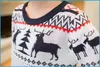 Al por mayor-moda invierno hombres y mujeres de manga larga cuello redondo jerseys de cachemira a juego ciervos ciervos suéteres de navidad