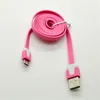 SamsungS6 kenar S5 S4 Note5 Evrensel US02 için Mikro USB Kablosu Düz Adaptörü Veri Sync Şarj Kordon Erişte Kablo 1M-3 ft 2M-6FT 3M-10FT